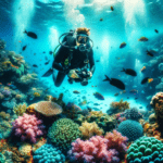 A man scuba diving.