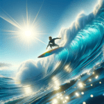 A man surfing.