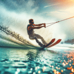 A man water skiing